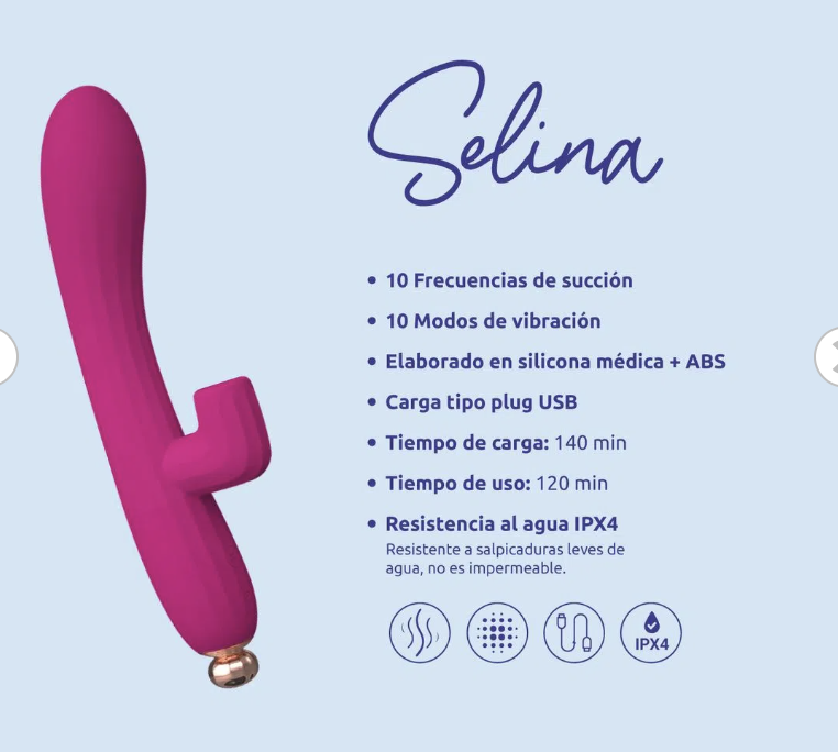 Vibrador Doble Estimulación Selina Fucsia