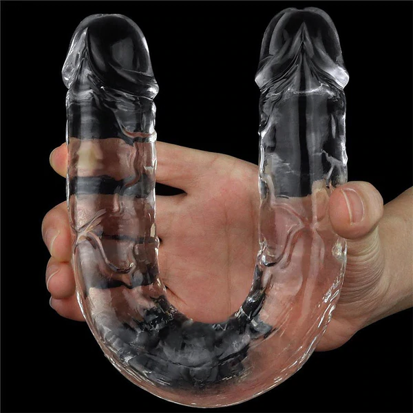 Dildo Transparente Doble 30 cm