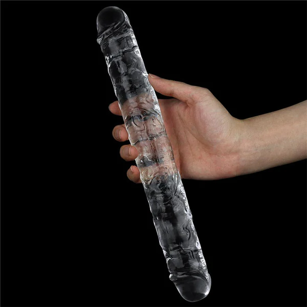 Dildo Transparente  Doble 30 cm